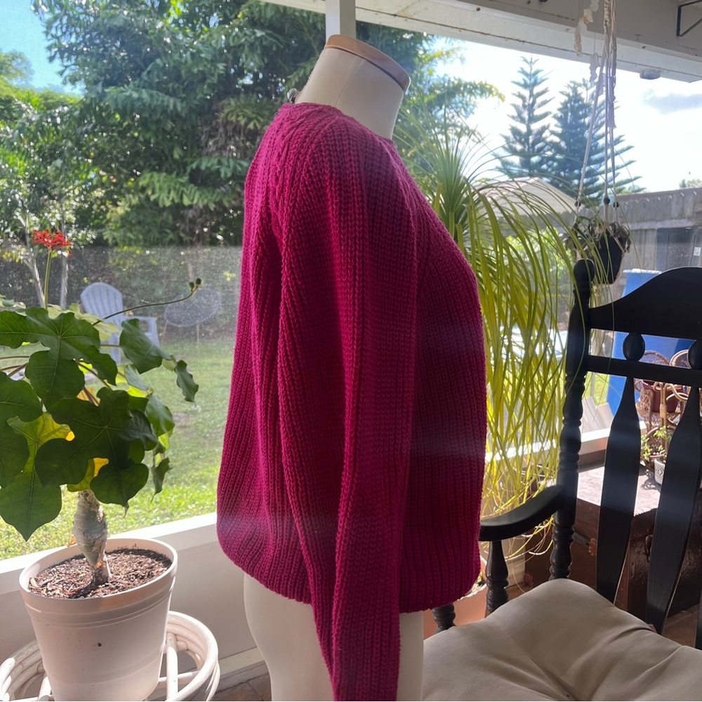 Vintage Women's Crew Neck Sweater - Pink - Picture 4 of 11